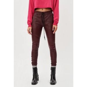 John Elliott Women's European Leather Escobar Skinny Fit Pants in Size Small
